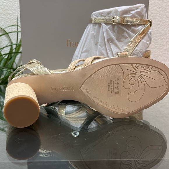 💥New In Box💥 Franco Sarto Olina Jute Block Heel Sandal Size 11 - Picture 6 of 9